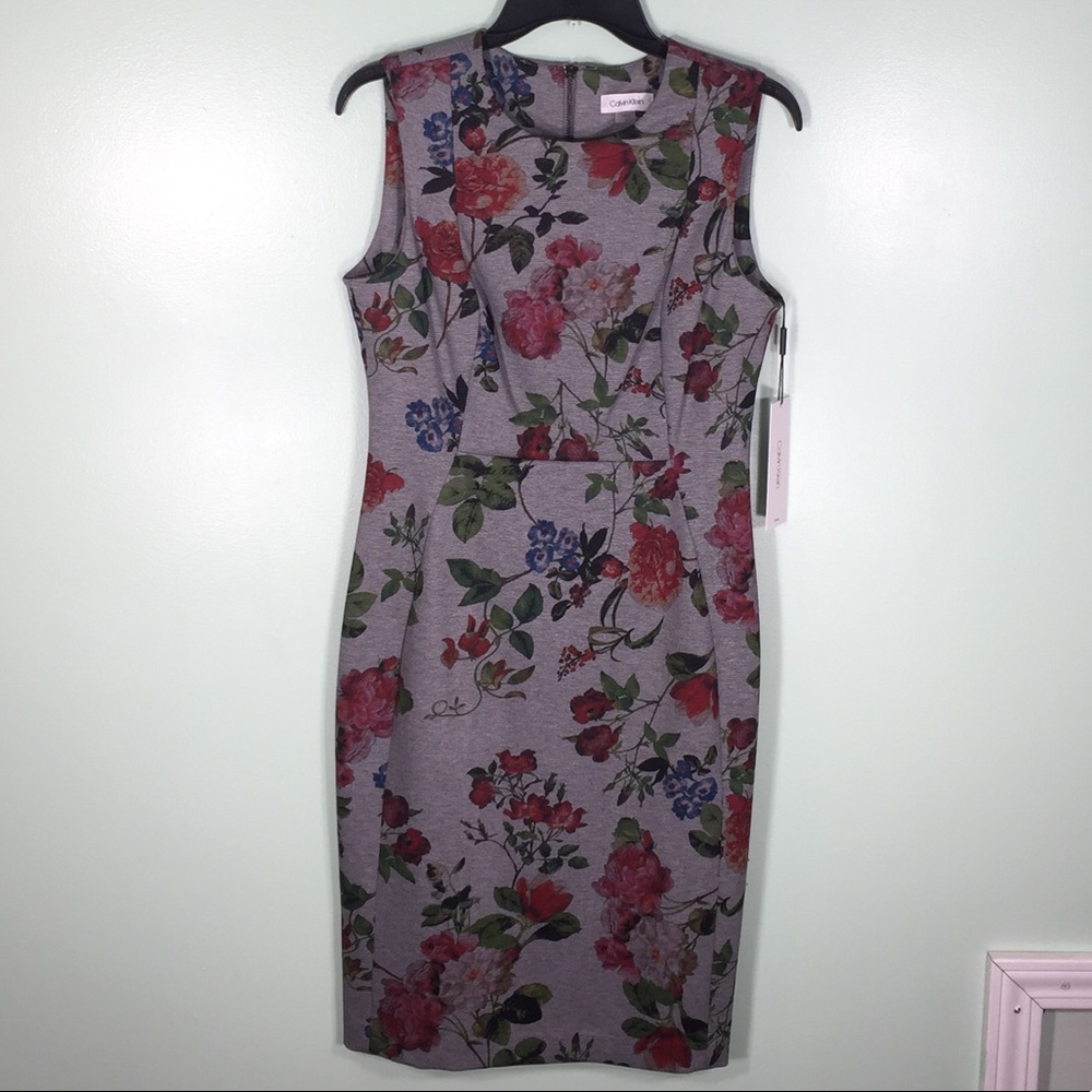 CALVIN KLEIN 🌹flower print dress